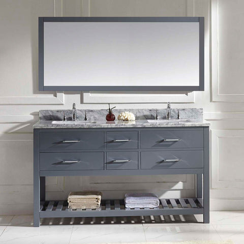 Image of 60" Double Bathroom Vanity MD-2260-WMSQ-ES