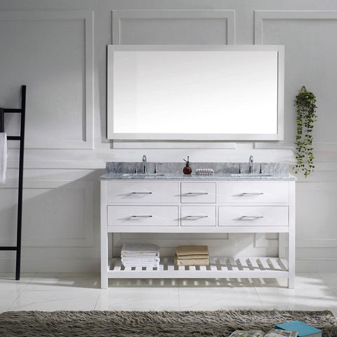 Image of 60" Double Bathroom Vanity MD-2260-WMSQ-ES