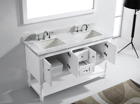 Image of 60" Double Bathroom Vanity MD-3160-WMRO-CG