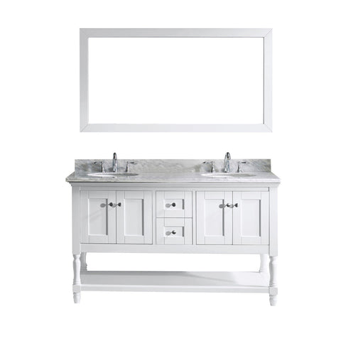 Image of 60" Double Bathroom Vanity MD-3160-WMRO-WH