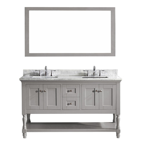 Image of 60" Double Bathroom Vanity MD-3160-WMSQ-CG