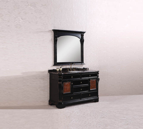 Image of 60" SOLID WOOD SINK VANITY WITH GRANITE TOP-NO FAUCET AND BACKSPLASH WH3860