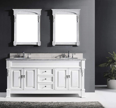 Image of 72" Double Bathroom Vanity GD-4072-WMRO-DW