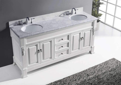 Image of 72" Double Bathroom Vanity GD-4072-WMRO-DW