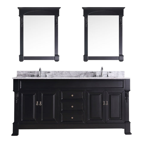 Image of 72" Double Bathroom Vanity GD-4072-WMRO-DW