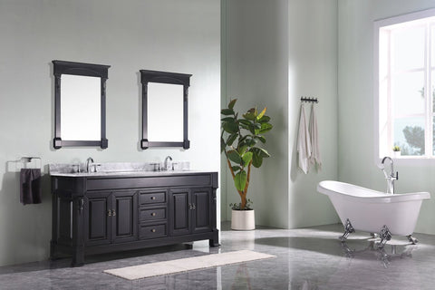 Image of 72" Double Bathroom Vanity GD-4072-WMRO-DW