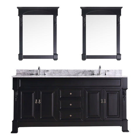 Image of 72" Double Bathroom Vanity GD-4072-WMRO-DW