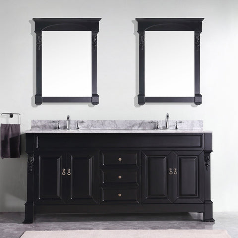 Image of 72" Double Bathroom Vanity GD-4072-WMRO-DW