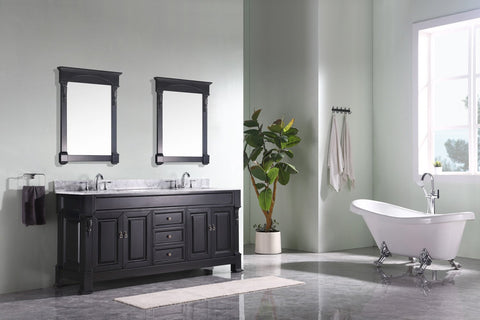 Image of 72" Double Bathroom Vanity GD-4072-WMRO-DW