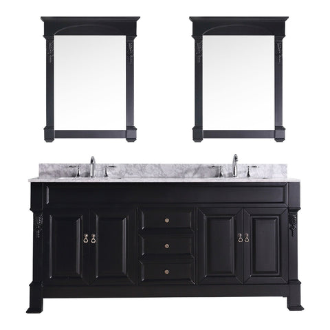 Image of 72" Double Bathroom Vanity GD-4072-WMSQ-DW