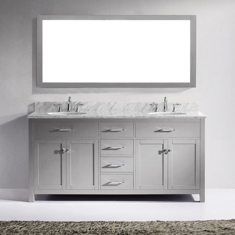 Image of 72" Double Bathroom Vanity MD-2072-WMRO-CG