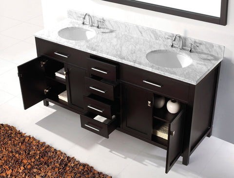 Image of 72" Double Bathroom Vanity MD-2072-WMRO-CG