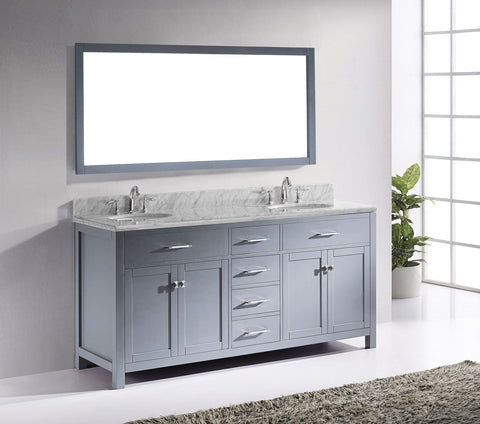 Image of 72" Double Bathroom Vanity MD-2072-WMRO-CG