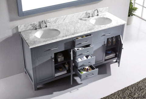 Image of 72" Double Bathroom Vanity MD-2072-WMRO-CG