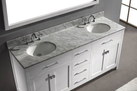 Image of 72" Double Bathroom Vanity MD-2072-WMRO-CG