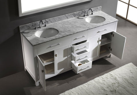 Image of 72" Double Bathroom Vanity MD-2072-WMRO-CG