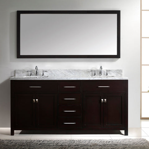 Image of 72" Double Bathroom Vanity MD-2072-WMRO-CG