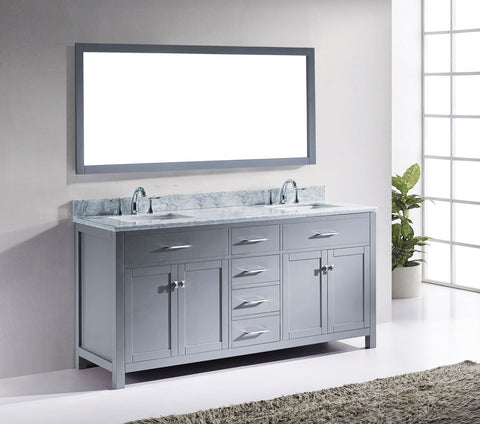 Image of 72" Double Bathroom Vanity MD-2072-WMRO-CG