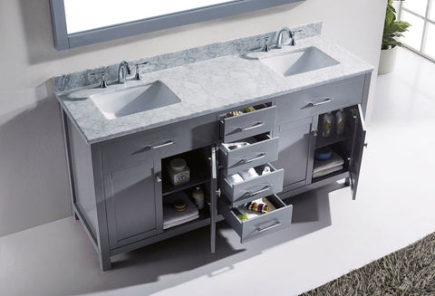 Image of 72" Double Bathroom Vanity MD-2072-WMRO-CG