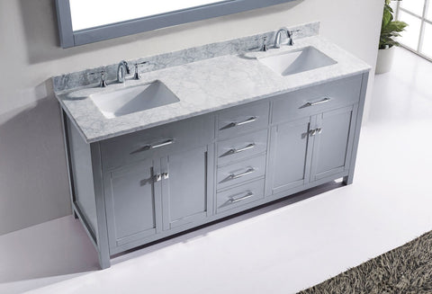Image of 72" Double Bathroom Vanity MD-2072-WMRO-CG