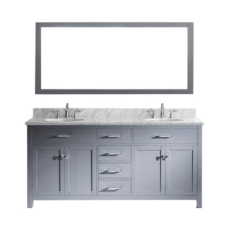 Image of 72" Double Bathroom Vanity MD-2072-WMRO-GR