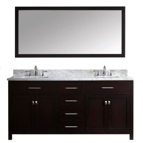 Image of 72" Double Bathroom Vanity MD-2072-WMSQ-ES