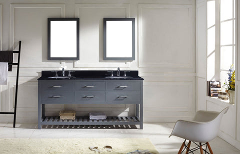 Image of 72" Double Bathroom Vanity MD-2272-BGRO-ES