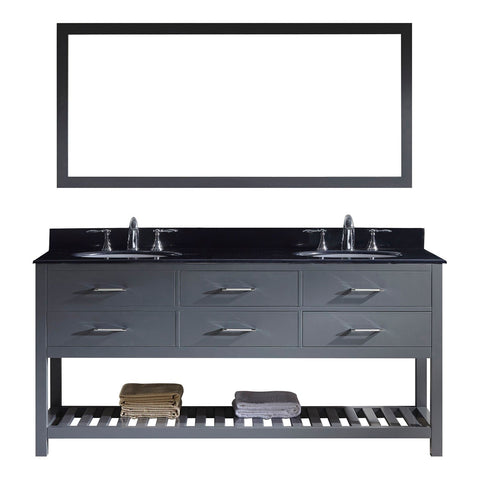 Image of 72" Double Bathroom Vanity MD-2272-BGRO-GR-010