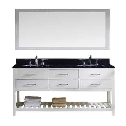 Image of 72" Double Bathroom Vanity MD-2272-BGRO-WH-010