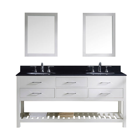 Image of 72" Double Bathroom Vanity MD-2272-BGRO-WH