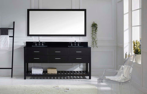 Image of 72" Double Bathroom Vanity MD-2272-BGSQ-ES