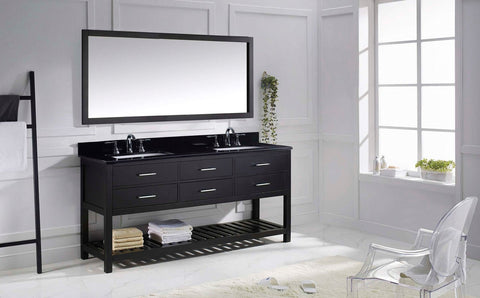 Image of 72" Double Bathroom Vanity MD-2272-BGSQ-ES
