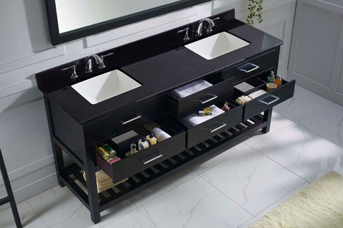 Image of 72" Double Bathroom Vanity MD-2272-BGSQ-ES