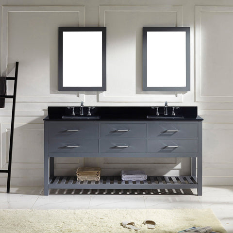 Image of 72" Double Bathroom Vanity MD-2272-BGSQ-ES