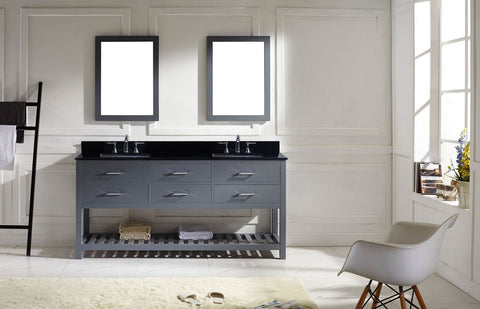 Image of 72" Double Bathroom Vanity MD-2272-BGSQ-ES