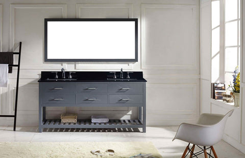 Image of 72" Double Bathroom Vanity MD-2272-BGSQ-ES