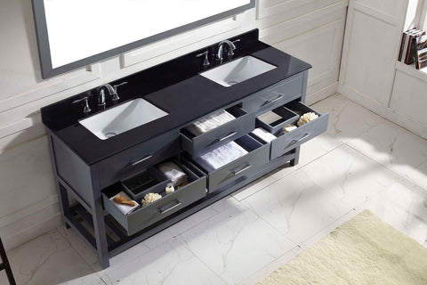 Image of 72" Double Bathroom Vanity MD-2272-BGSQ-ES