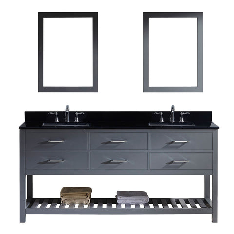 Image of 72" Double Bathroom Vanity MD-2272-BGSQ-GR