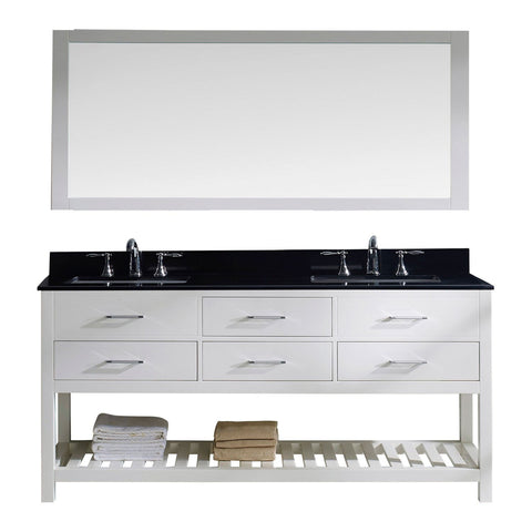 Image of 72" Double Bathroom Vanity MD-2272-BGSQ-WH-010