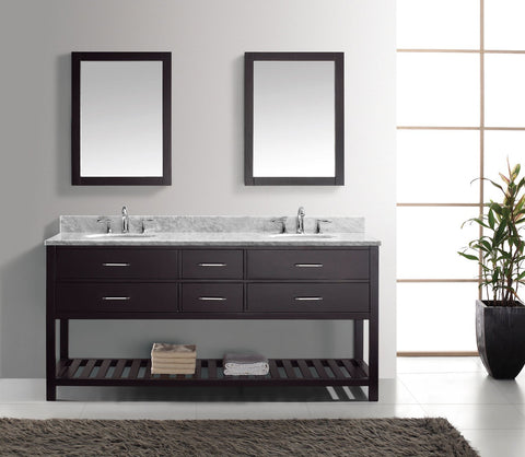 Image of 72" Double Bathroom Vanity MD-2272-WMRO-ES