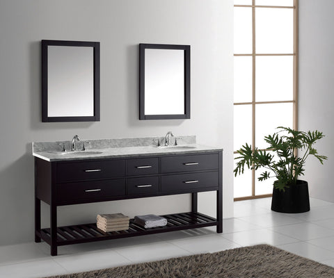 Image of 72" Double Bathroom Vanity MD-2272-WMRO-ES