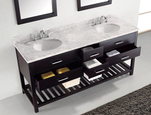 Image of 72" Double Bathroom Vanity MD-2272-WMRO-ES