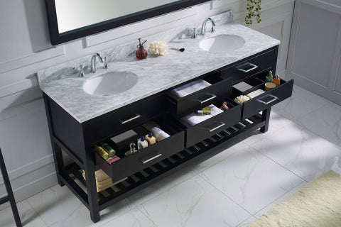 Image of 72" Double Bathroom Vanity MD-2272-WMRO-ES