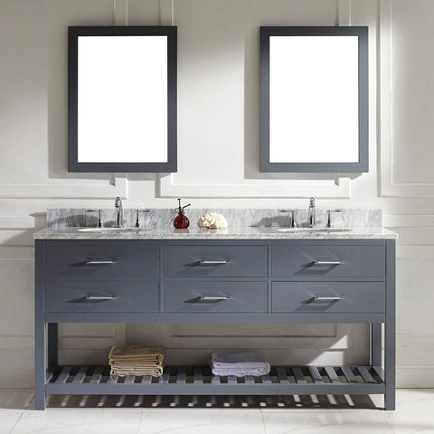 Image of 72" Double Bathroom Vanity MD-2272-WMRO-ES