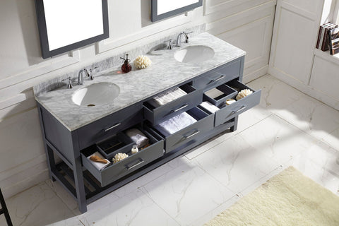 Image of 72" Double Bathroom Vanity MD-2272-WMRO-ES