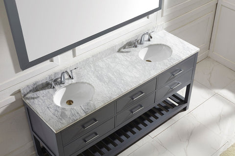 Image of 72" Double Bathroom Vanity MD-2272-WMRO-ES