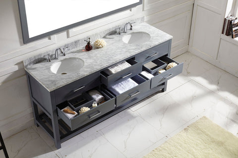 Image of 72" Double Bathroom Vanity