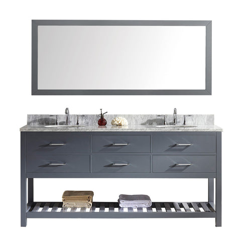 Image of 72" Double Bathroom Vanity MD-2272-WMRO-GR-010