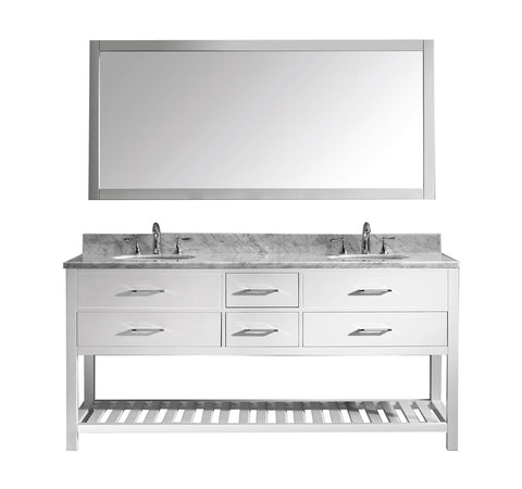 Image of 72" Double Bathroom Vanity MD-2272-WMRO-WH-010