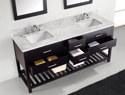 Image of 72" Double Bathroom Vanity MD-2272-WMSQ-ES